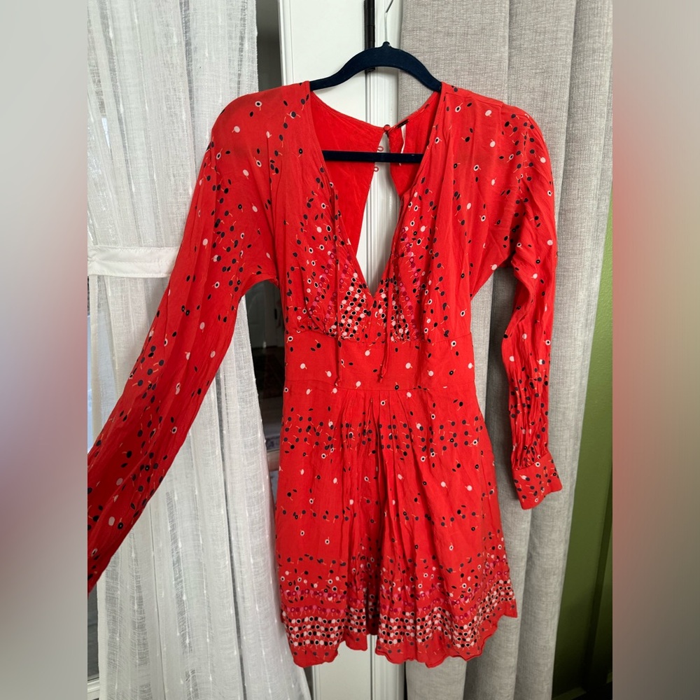Free People mini dress with open back
